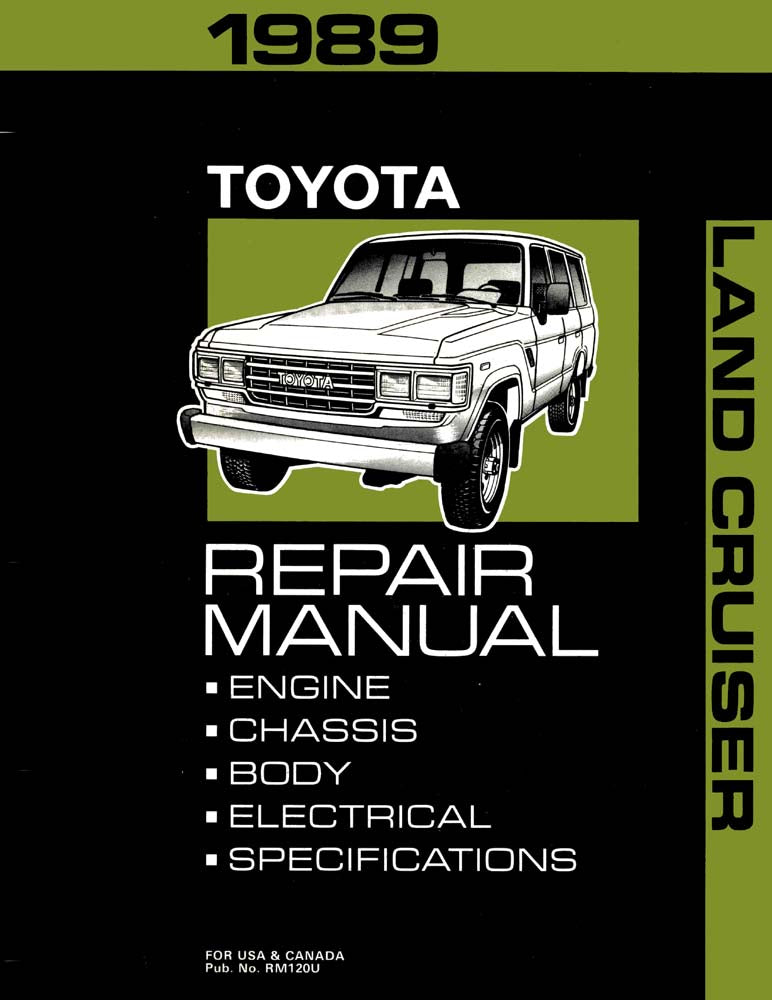 Toyota FJ62 Series Land Cruiser Repair Manual 1988-1990