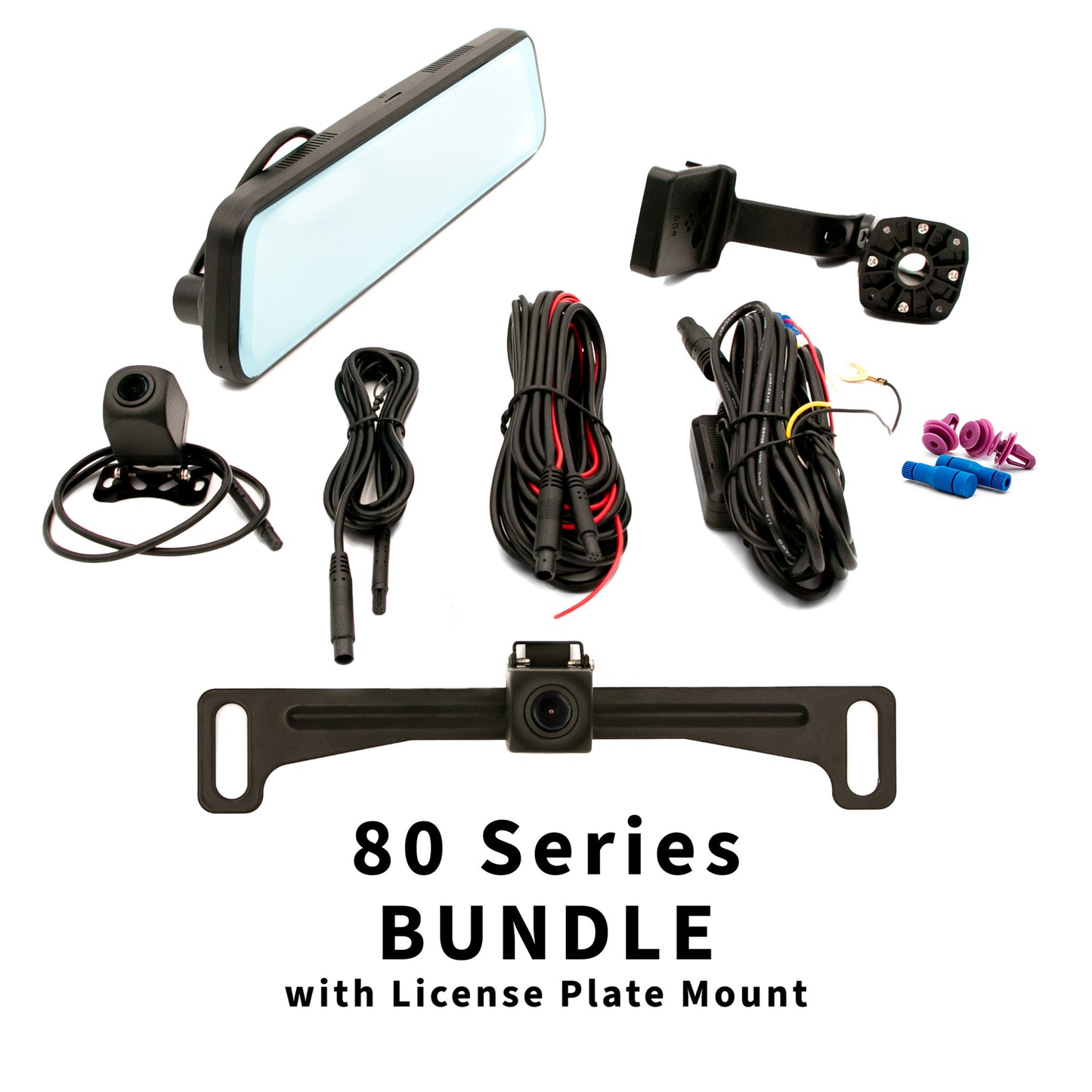 LucentVue 4K Rearview Mirror Camera System w/ License Plate Mount | Toyota Land Cruiser FJ80
