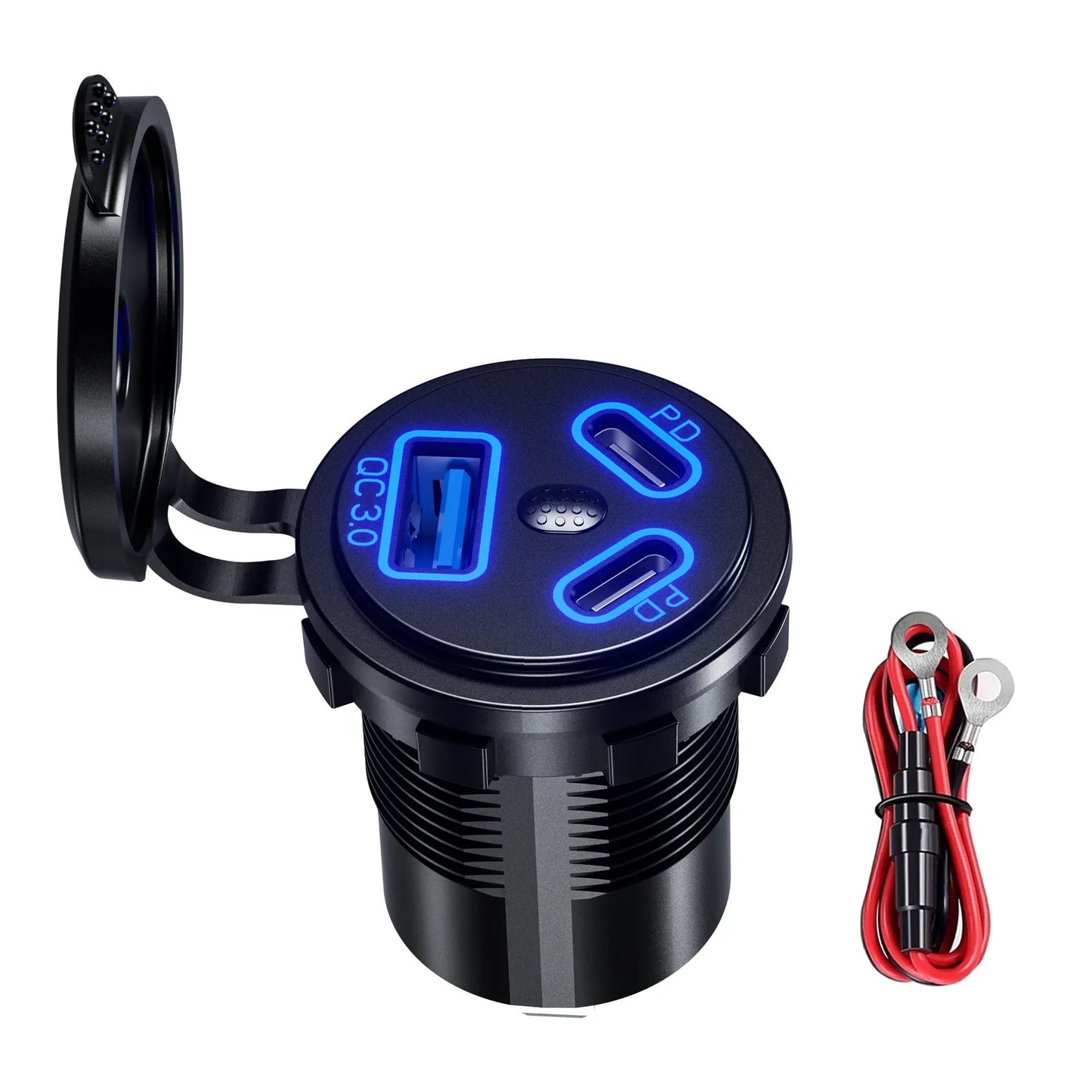 3-Port Device Charger – QC 3.0 + Dual USB-C PD