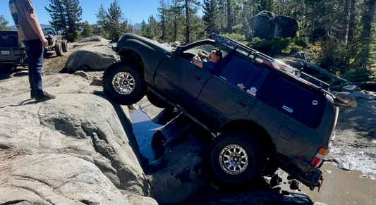 Alex tackling Soup Bowl on the Rubicon Trail