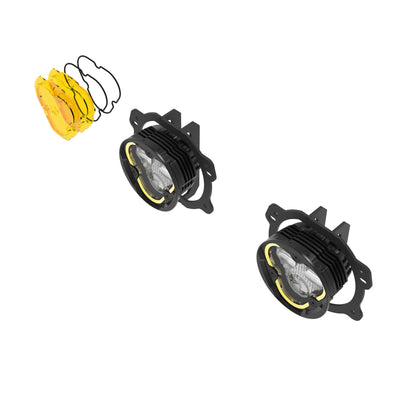 FLEX ERA® 3 Dual Mode SAE Fog Lights - 2-Light Master Kit - Jeep JK/JL/JT Plastic Bumpers