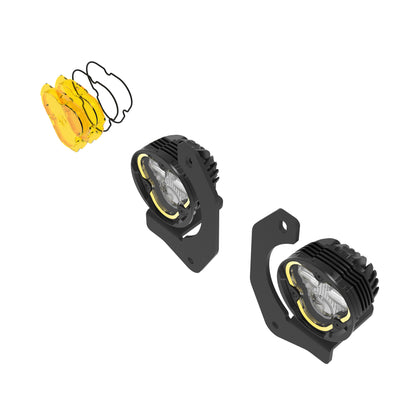 FLEX ERA® 3 Dual Mode SAE Fog Lights - 2-Light Master Kit - Jeep JK/JL/JT Steel Bumpers