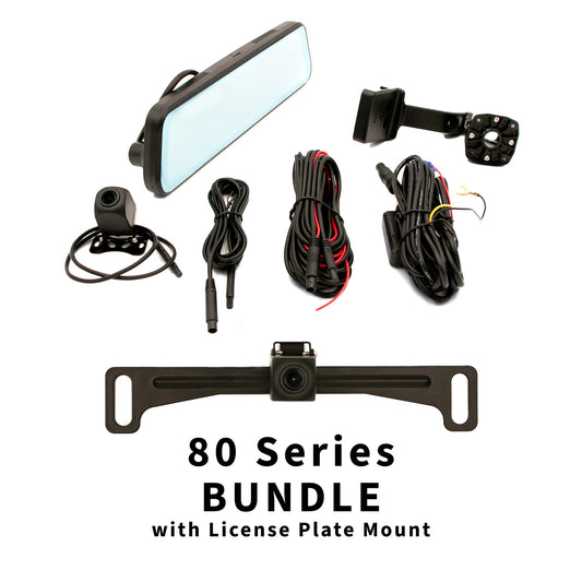 LucentVue 4K Rearview Mirror Camera System w/ License Plate Mount for 80 Series