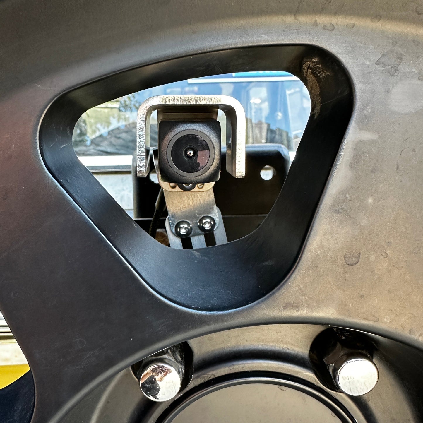 Spare tire rear camera mount