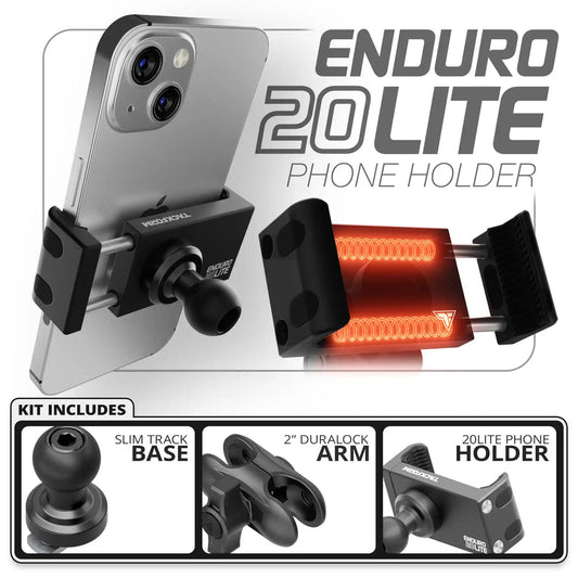 20LITE Phone Holder with 2" Duralock Arm for TRAXX™ Slim Track Base