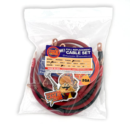 Toyota Tacoma Big 7 Battery Cables Kit Gen 1 - 1995-2004