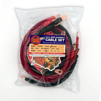 Toyota Tacoma Big 7 Battery Cables Kit Gen 3 - 2016-2021