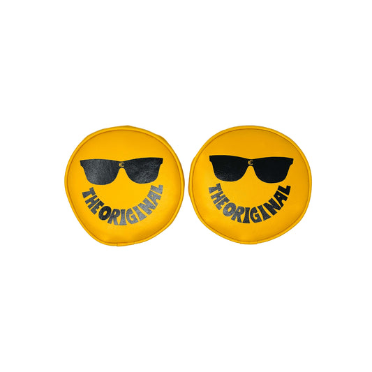 Cover; Retro 6" Vinyl Yellow w/ "THE ORIGINAL" Smiley Sunglasses (pr)