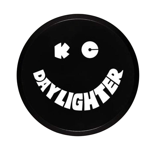 6" Hard Plastic Cover - Round - Single - Black / White KC Daylighter Logo