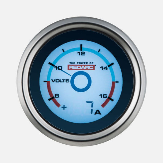 REDARC Single Voltage 52mm Gauge with Optional Current Display