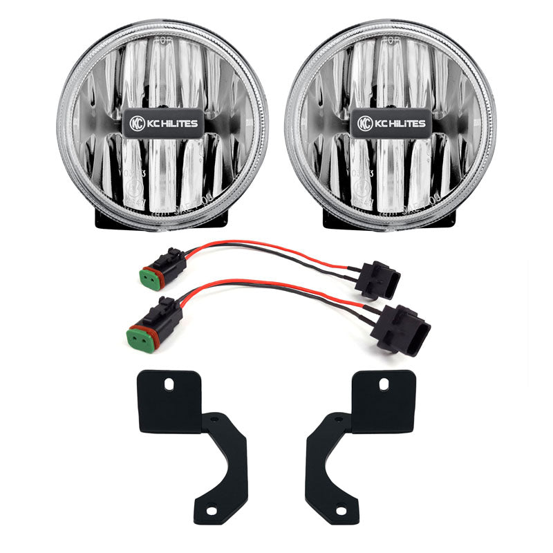 4" Gravity® LED G4 SAE Fog Lights - Fog Beam - Pair - 18-24 Jeep JL / JT Steel Bumper