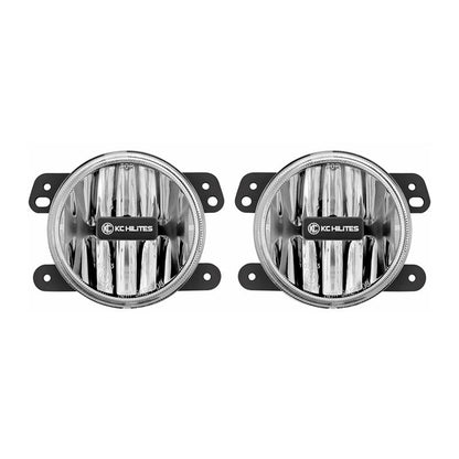 4" Gravity® LED G4 SAE Fog Lights - Fog Beam - Pair - 10-24 Jeep JK/JL/JT